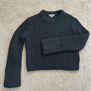 J. Crew Black Heritage Cotton Fisherman Sweater